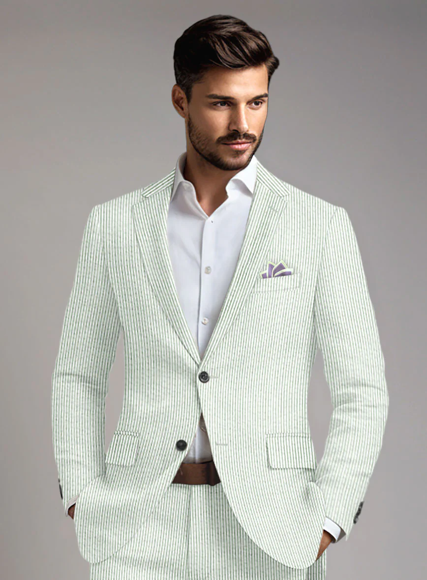 Light Green Seersucker Suit - Image 3