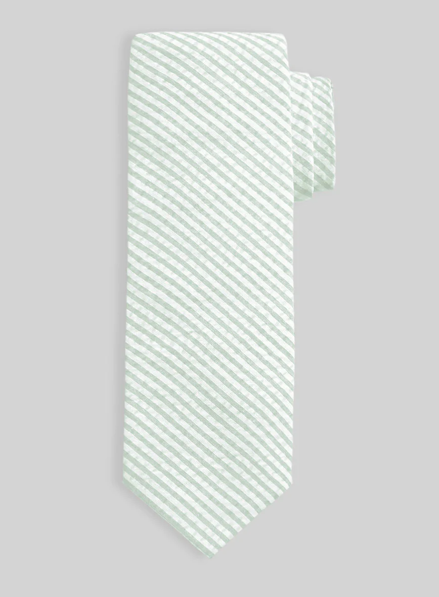 Light Green Seersucker Tie