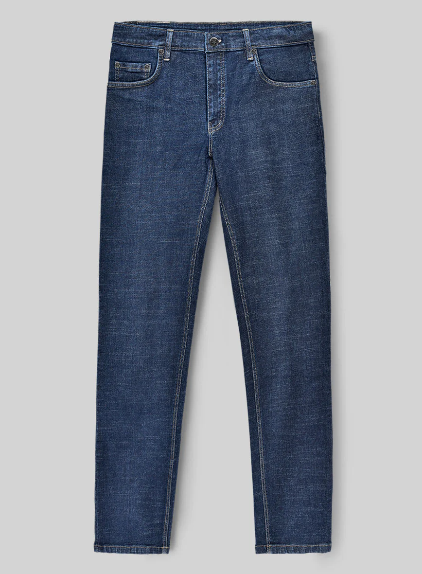Light Indigo Stretch Denim Jeans - Image 2