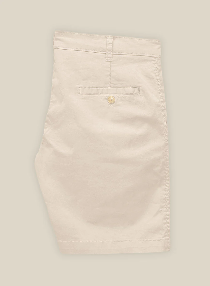 Light Khaki Stretch Chino Shorts - Image 2