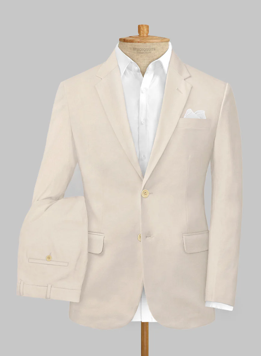 Light Khaki Stretch Chino Suit - Image 2