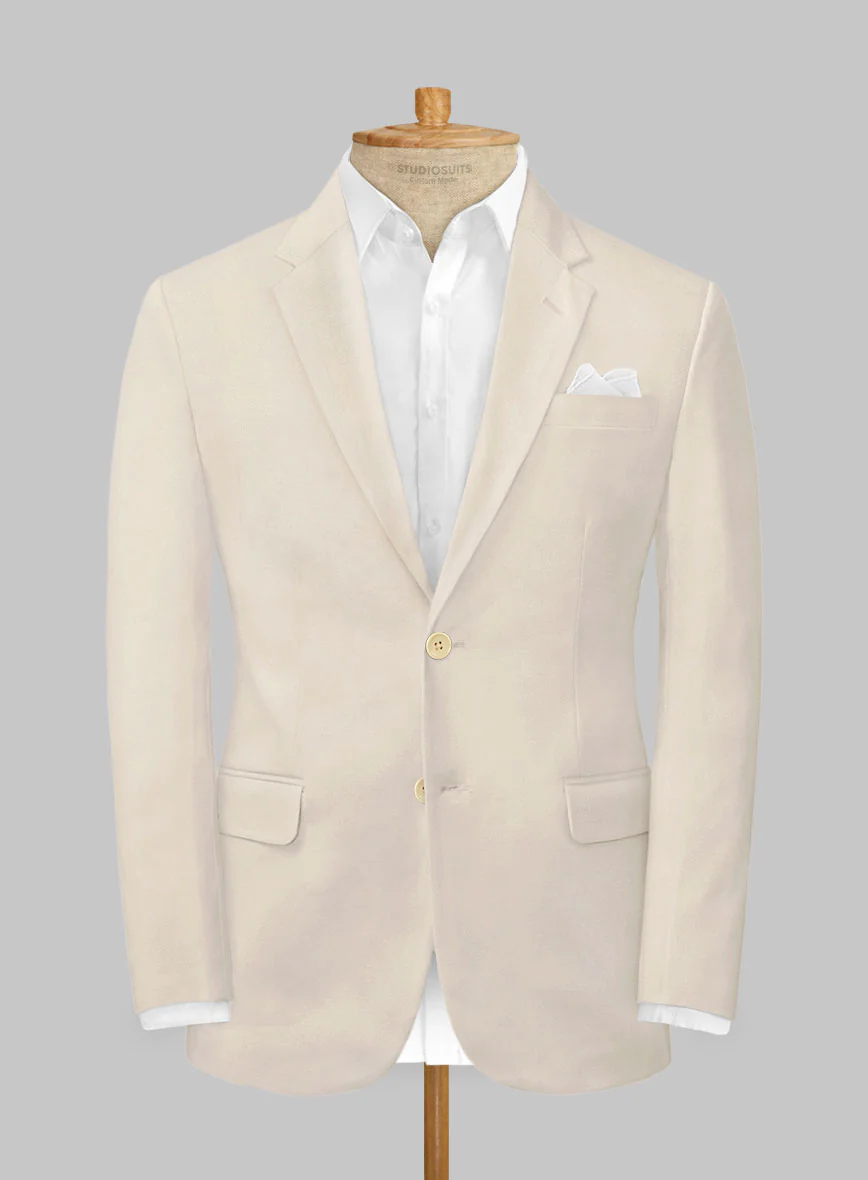 Light Khaki Stretch Chino Suit - Image 5