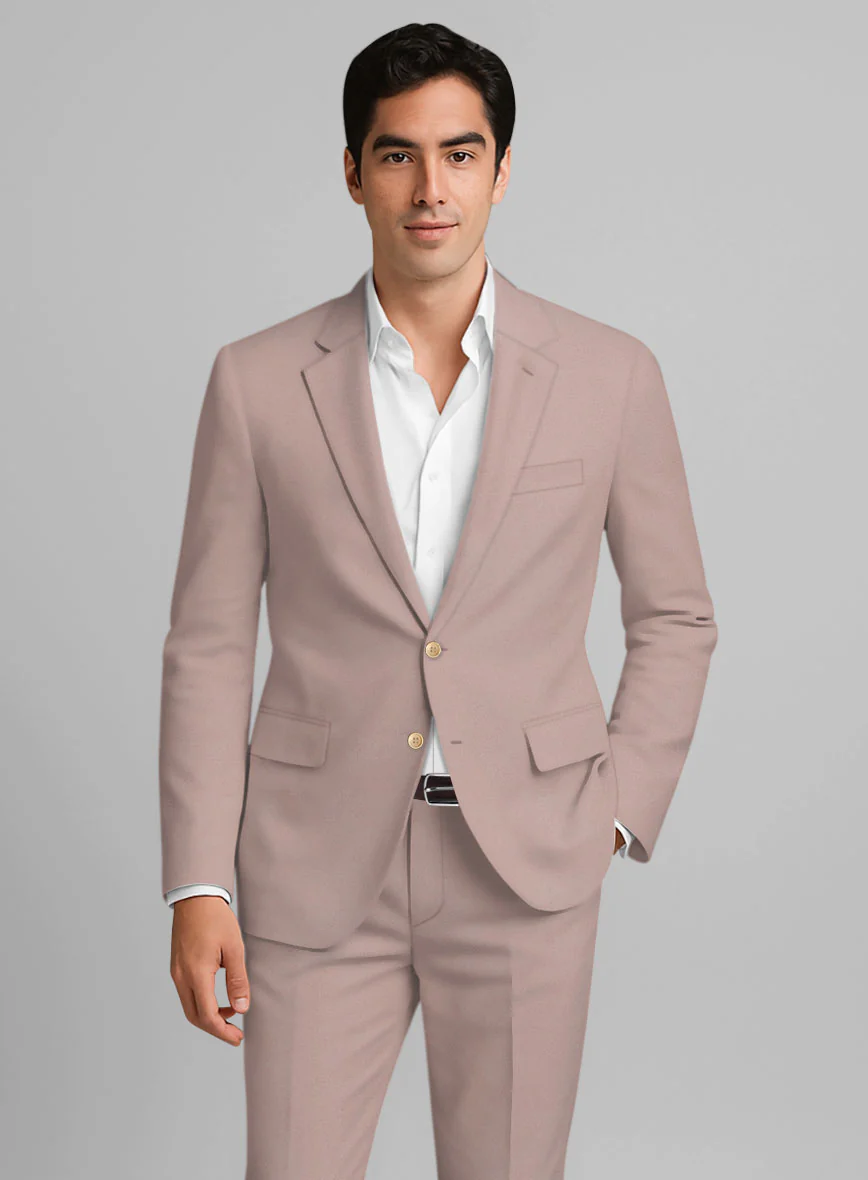 Light Mauve Stretch Chino Jacket - Image 2