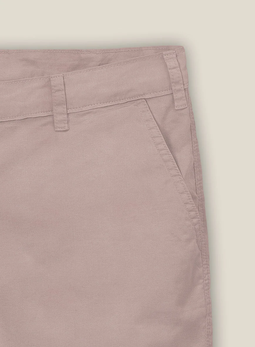 Light Mauve Stretch Chino Shorts - Image 3