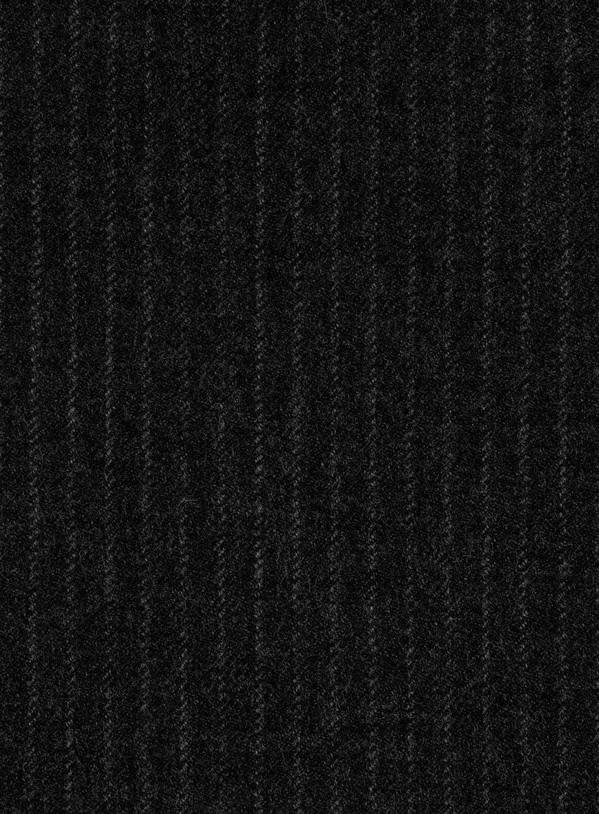 Light Weight Black Stripe Tweed Pants - Image 3