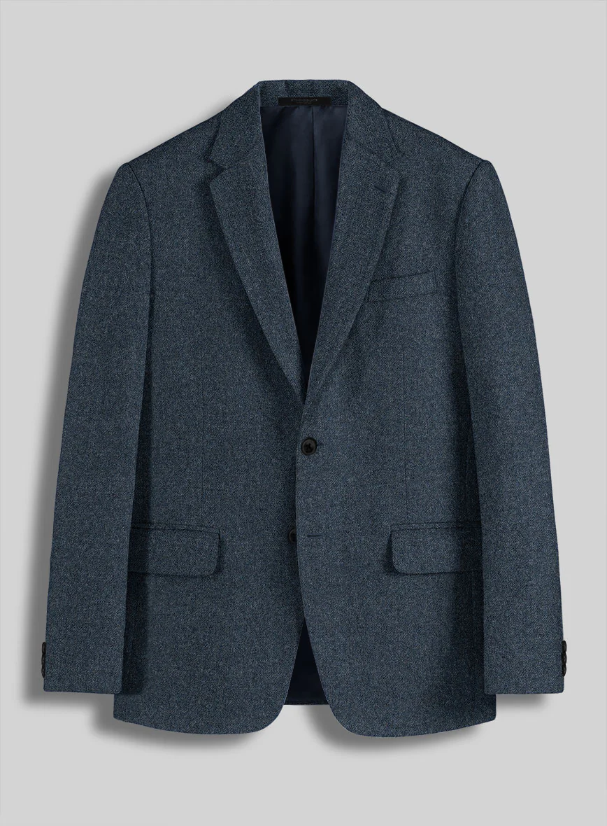 Light Weight Bond Blue Tweed Suit - Image 4