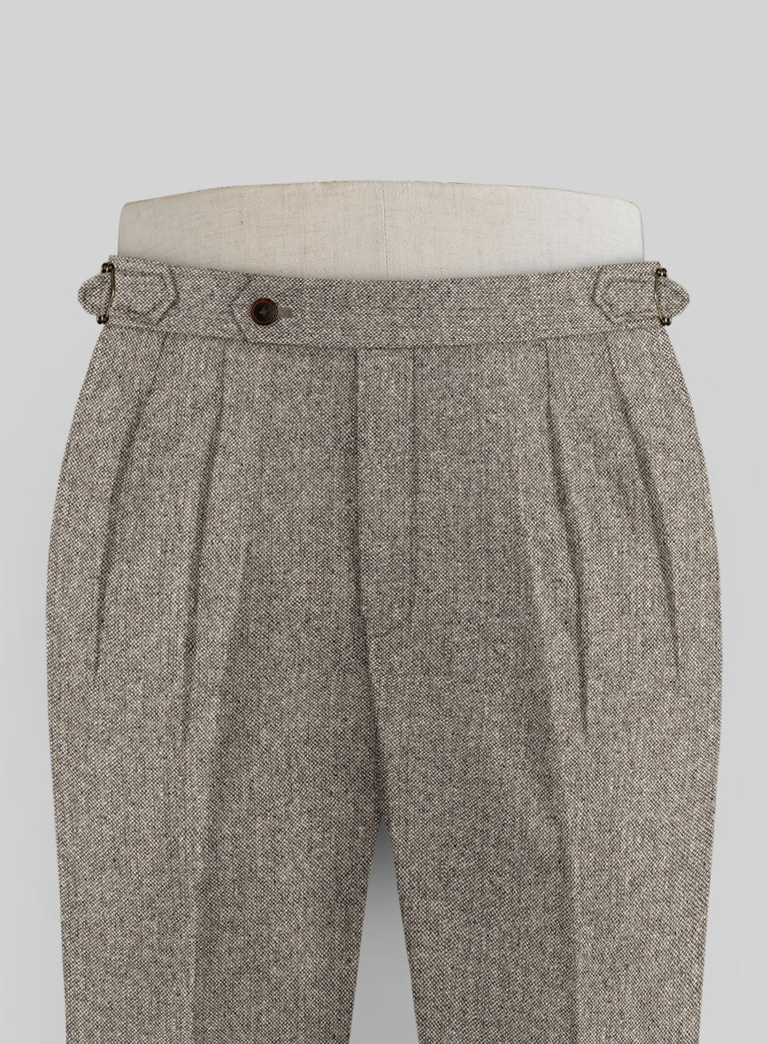 Light Weight Brown Tweed Highland Trousers - Image 2