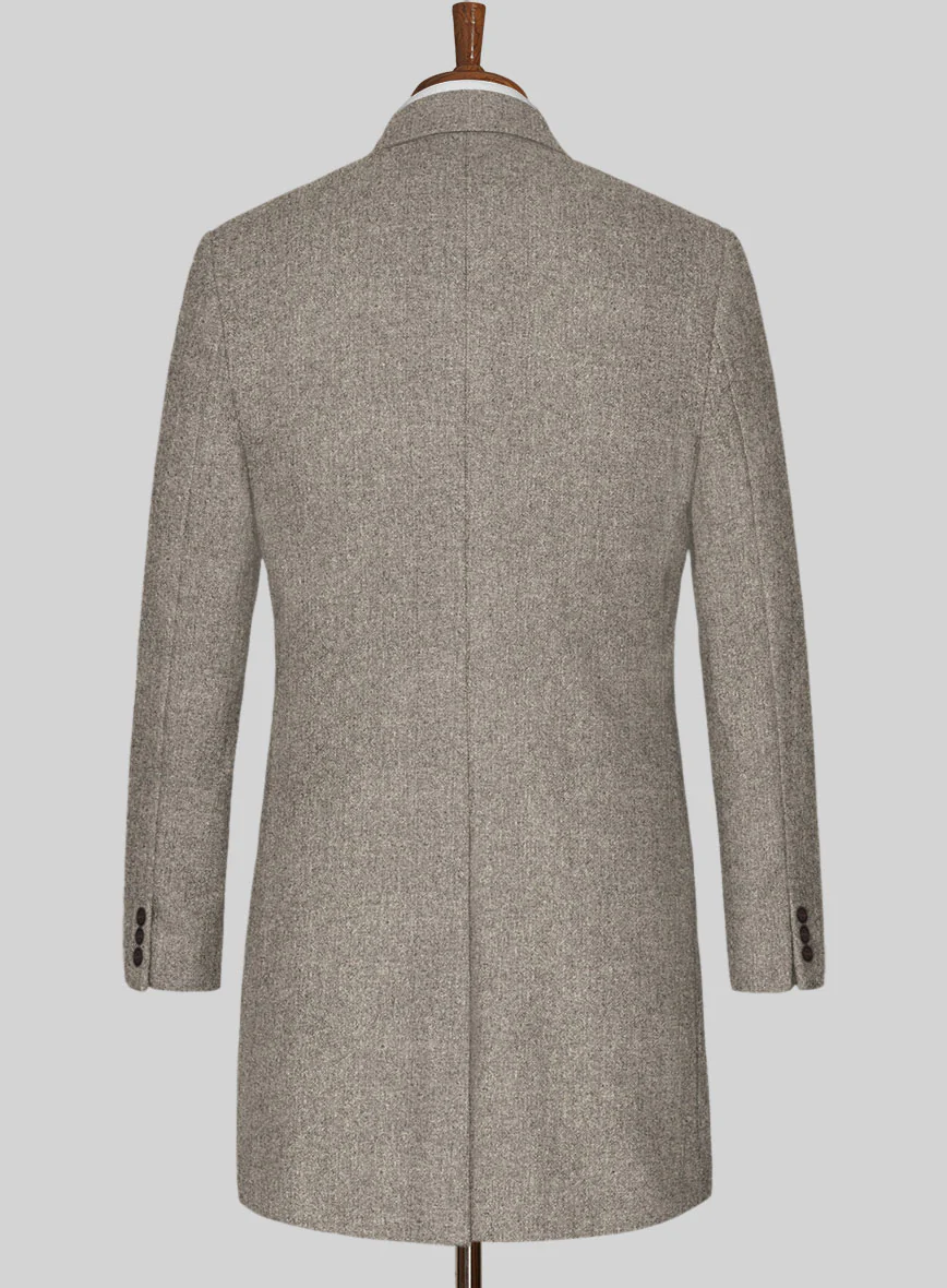Light Weight Brown Tweed Overcoat - Image 2