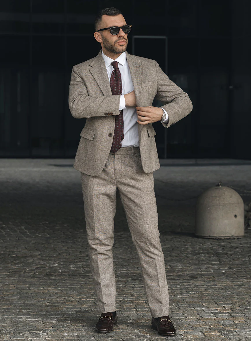 Light Weight Brown Tweed Suit - Image 3