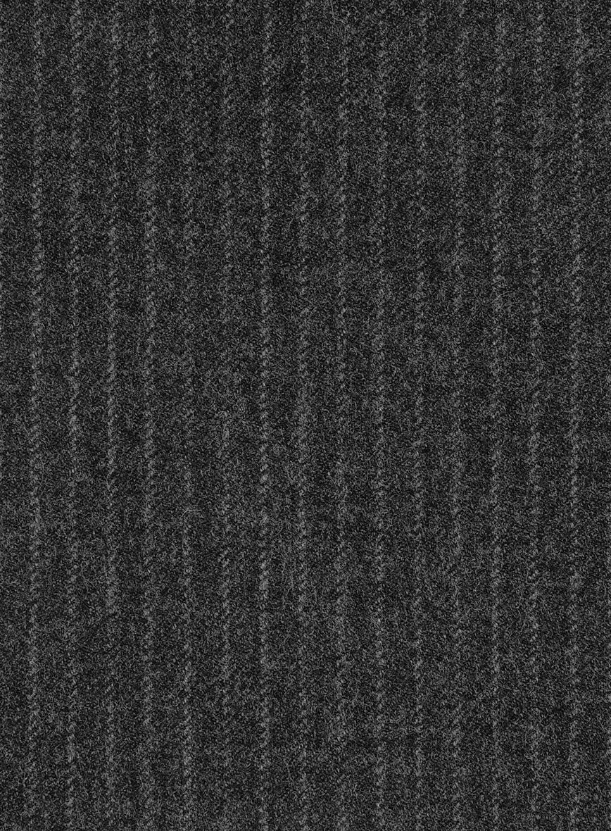 Light Weight Dark Gray Stripe Tweed Jacket - Image 4