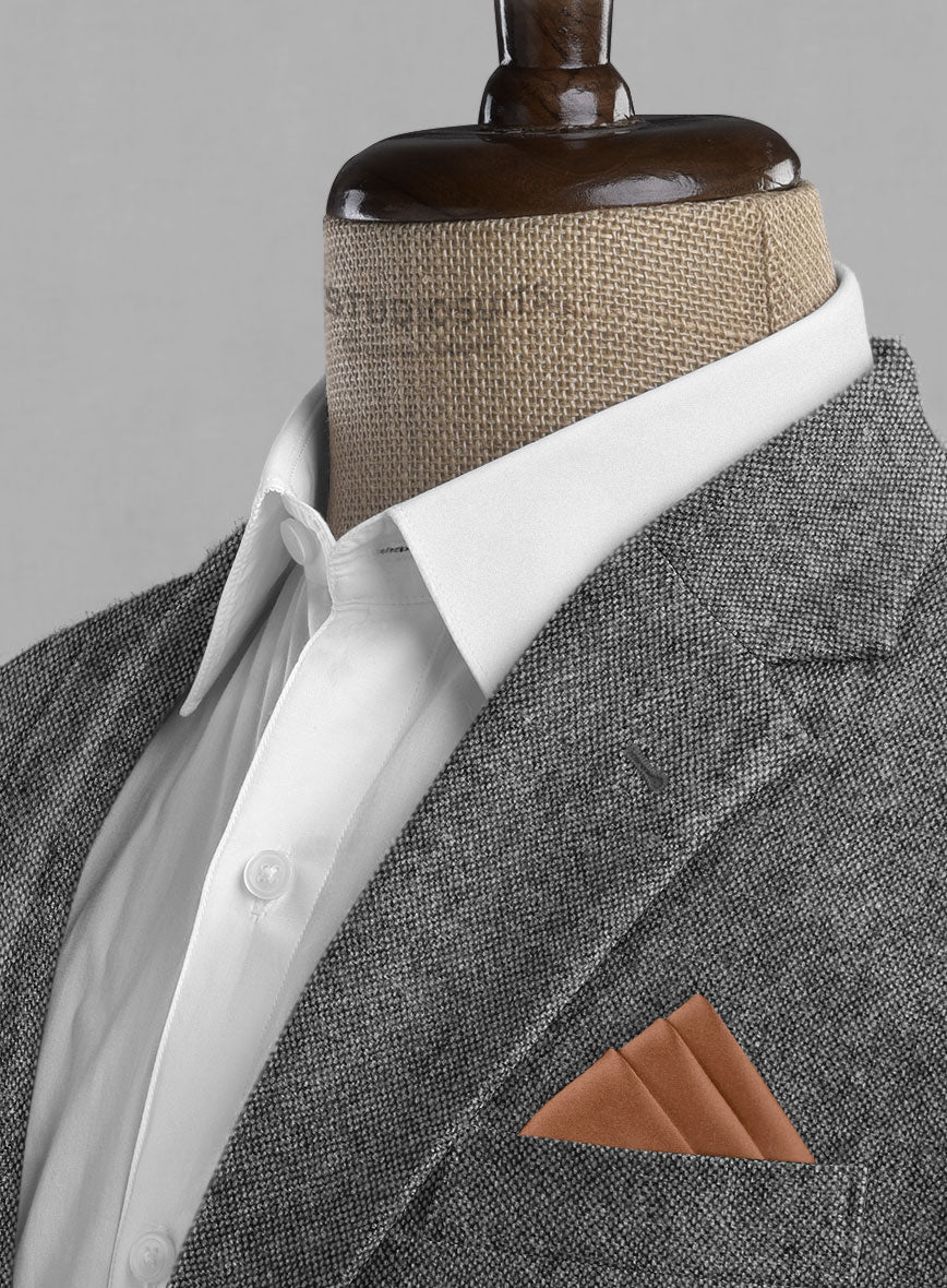 Light Weight Dark Gray Tweed Jacket - Image 3