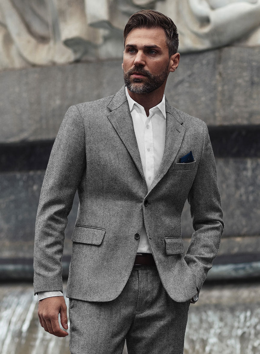 Light Weight Dark Gray Tweed Suit - Image 4
