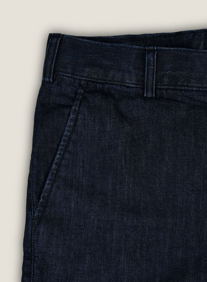Light Weight Dark Indigo Shorts - Image 2