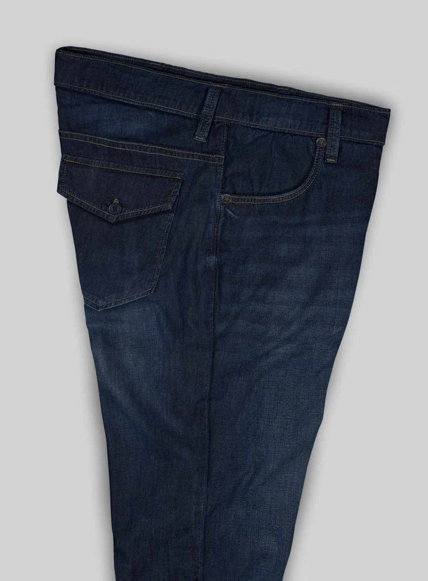 7oz Light Weight Dark Indigo Traveller Jeans - Image 4