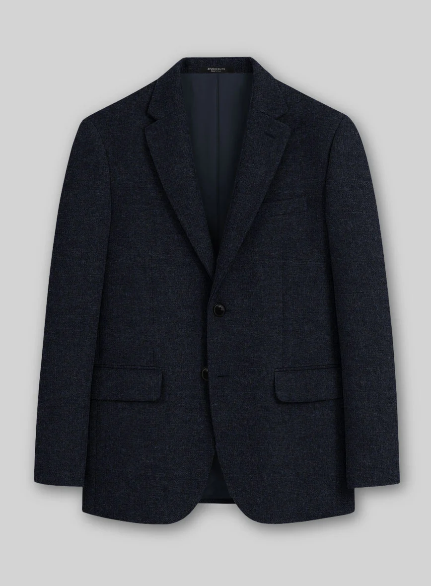 Light Weight Deep Blue Tweed Suit - Image 2