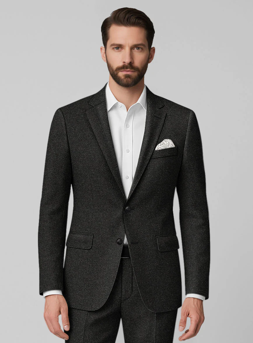 Light Weight Hamburg Charcoal Tweed Suit - Image 3