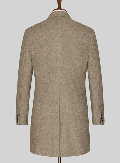 Light Weight Light Brown Tweed Overcoat - Image 3