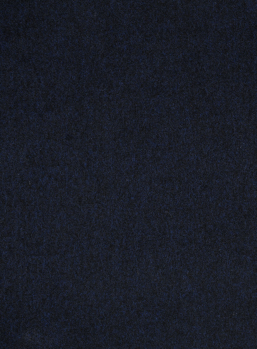Light Weight Melange Dark Blue Tweed Overcoat - Image 4
