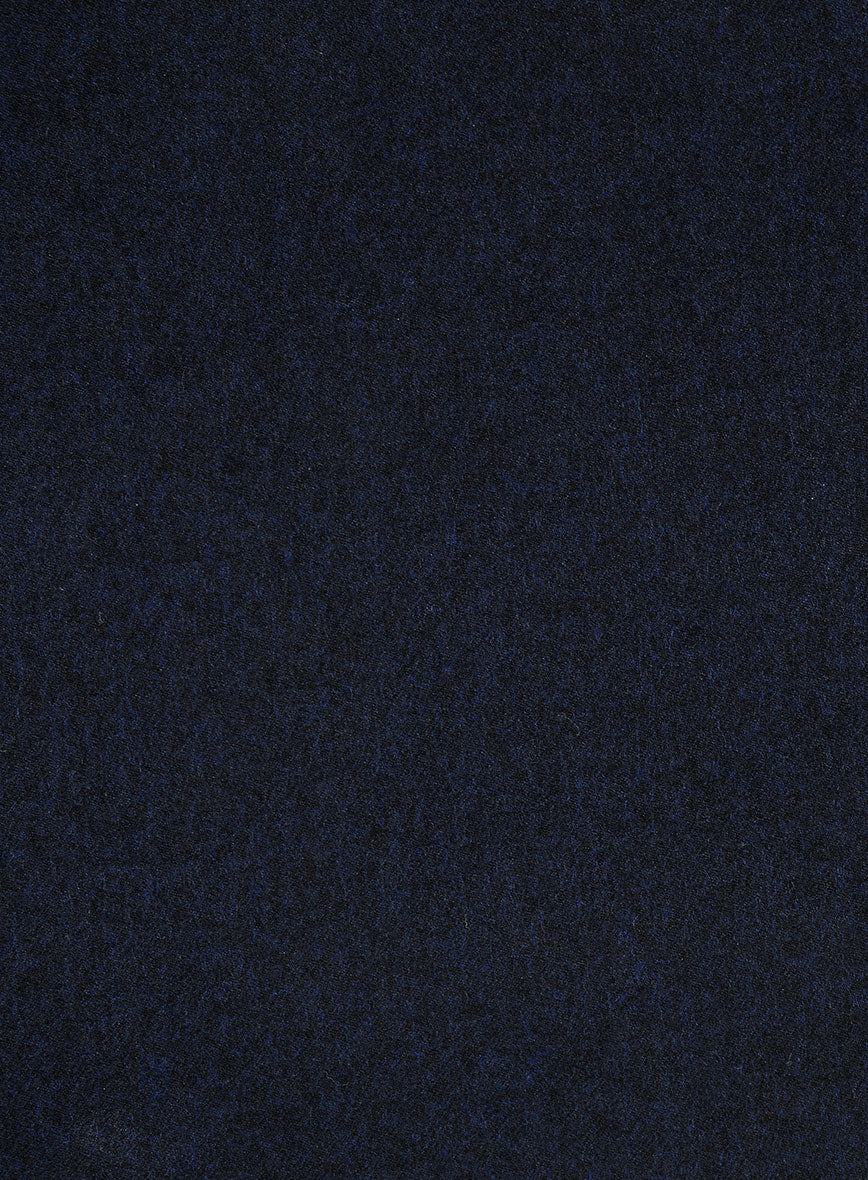 Light Weight Melange Dark Blue Tweed Pants - Image 3