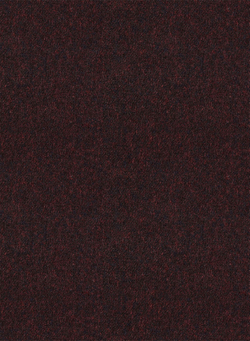 Light Weight Melange Wine Tweed Overcoat - Image 4