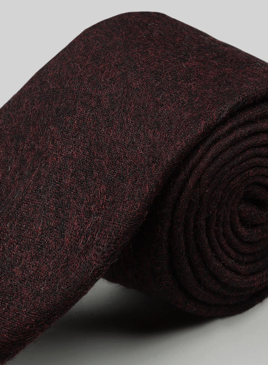 Tweed Tie - Melange Wine - Image 3