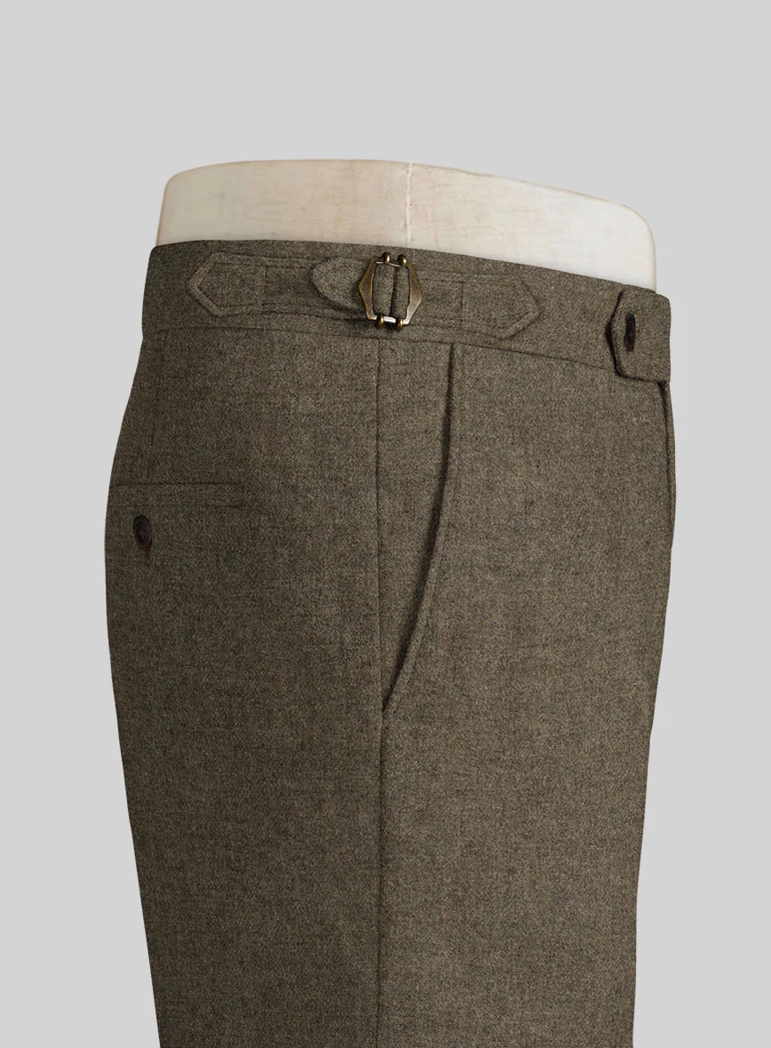 Light Weight Rust Brown Highland Tweed Trousers - Image 3
