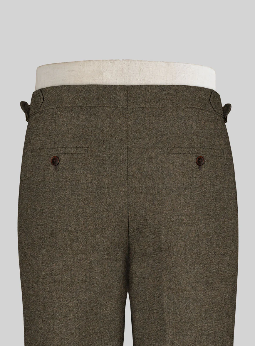 Light Weight Rust Brown Highland Tweed Trousers - Image 4