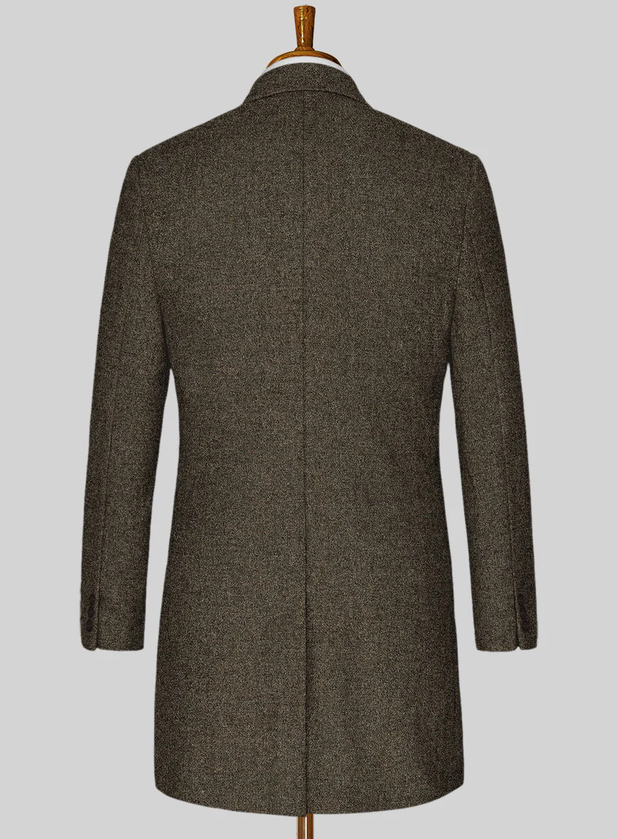 Light Weight Rust Brown Tweed Overcoat - Image 3