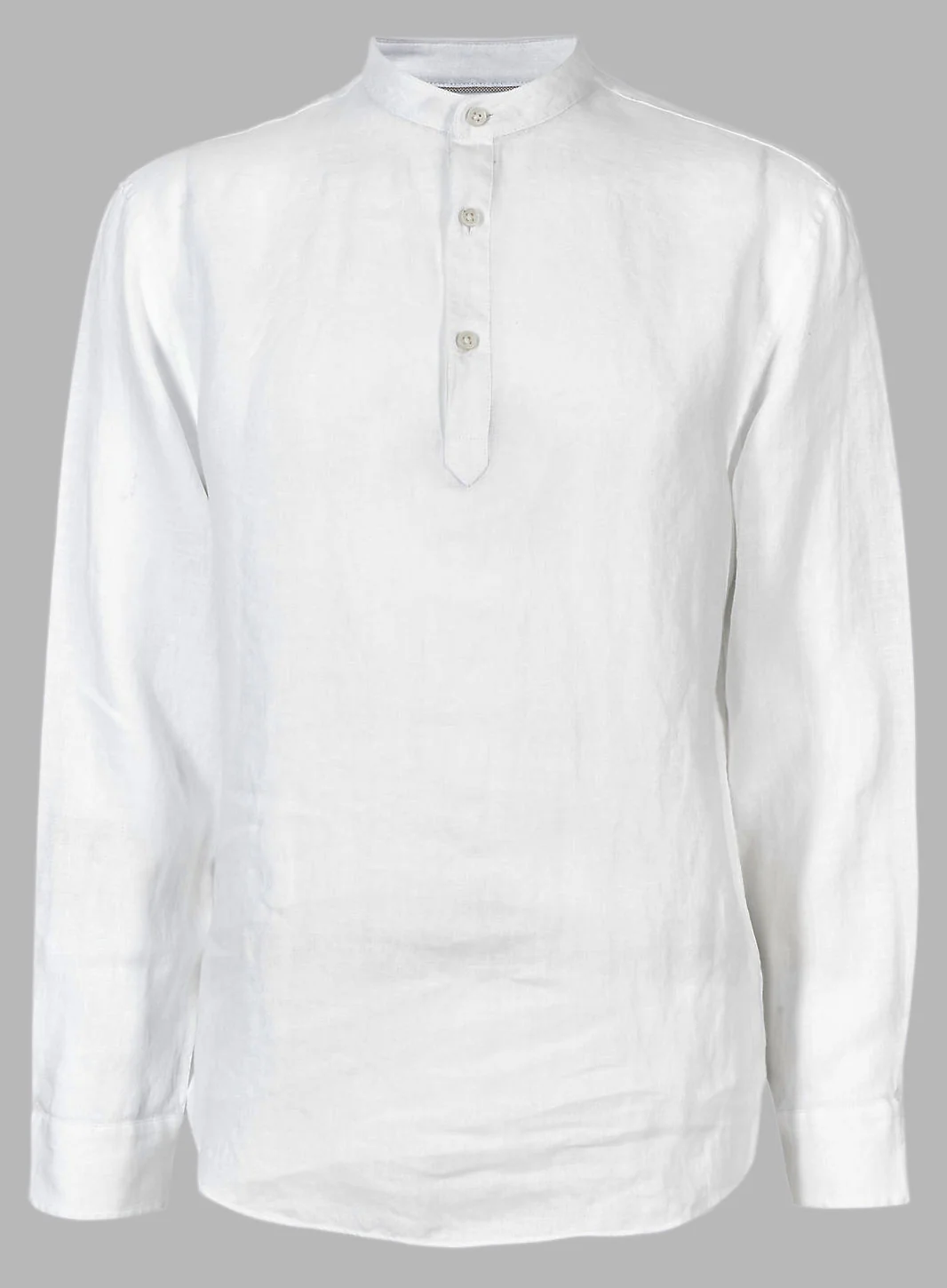 Linen Chinese Collar Polo Shirts - Image 2