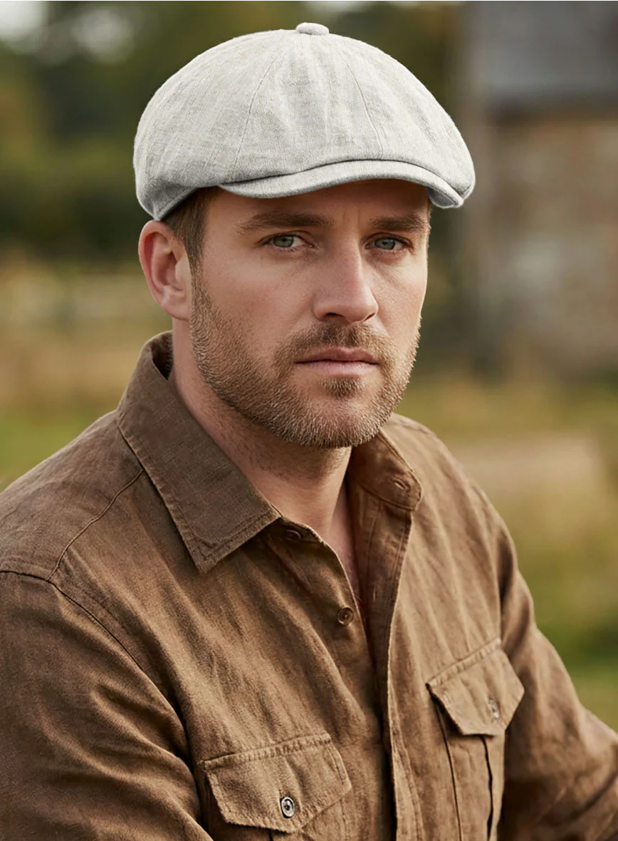 Linen Newsboy Cap - Image 2