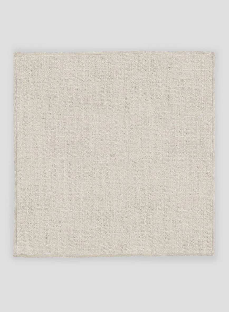 Linen Pocket Square - Barn Beige - Image 3