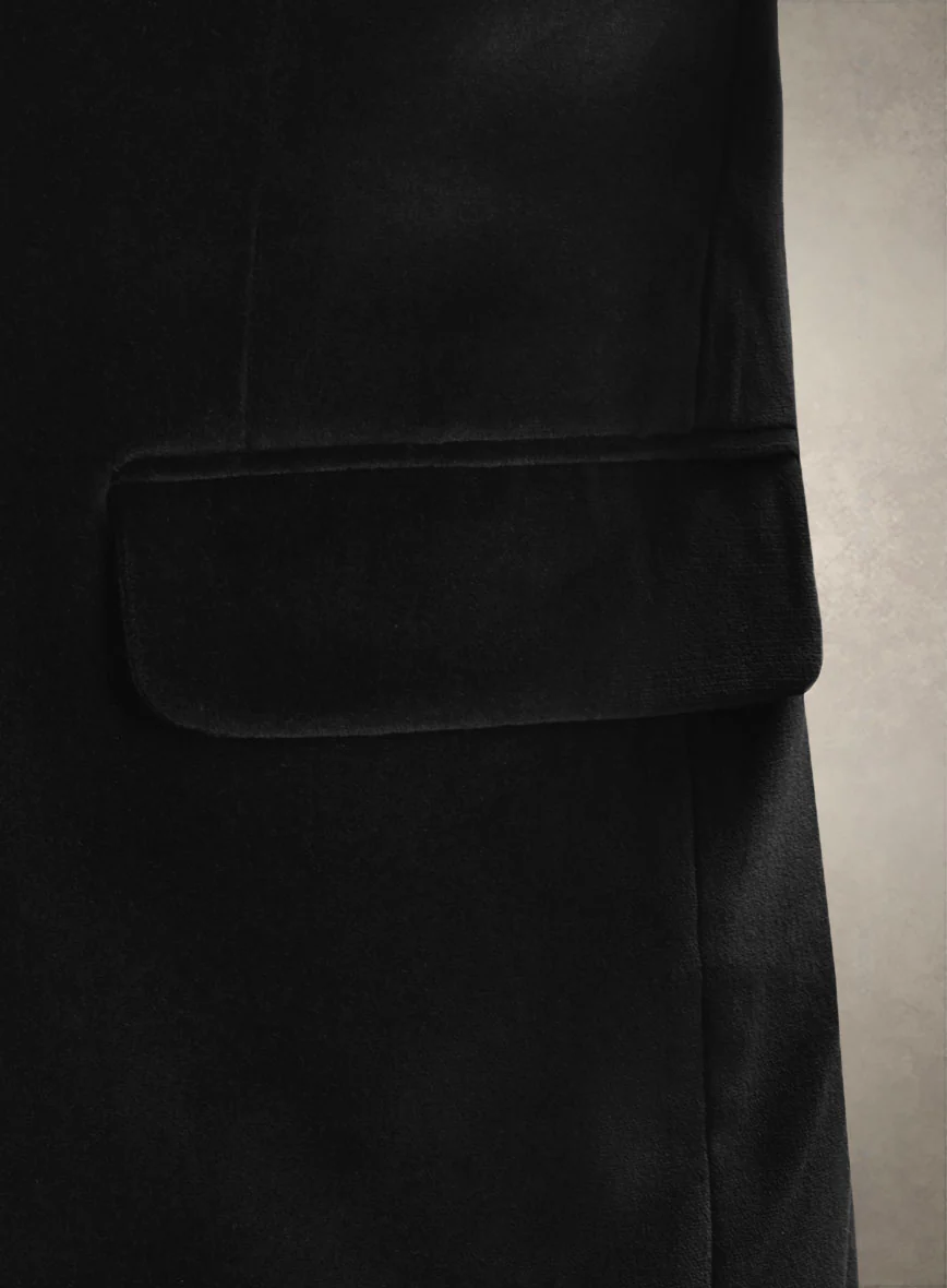 Lion Embroidery Velvet Blazer - Image 4