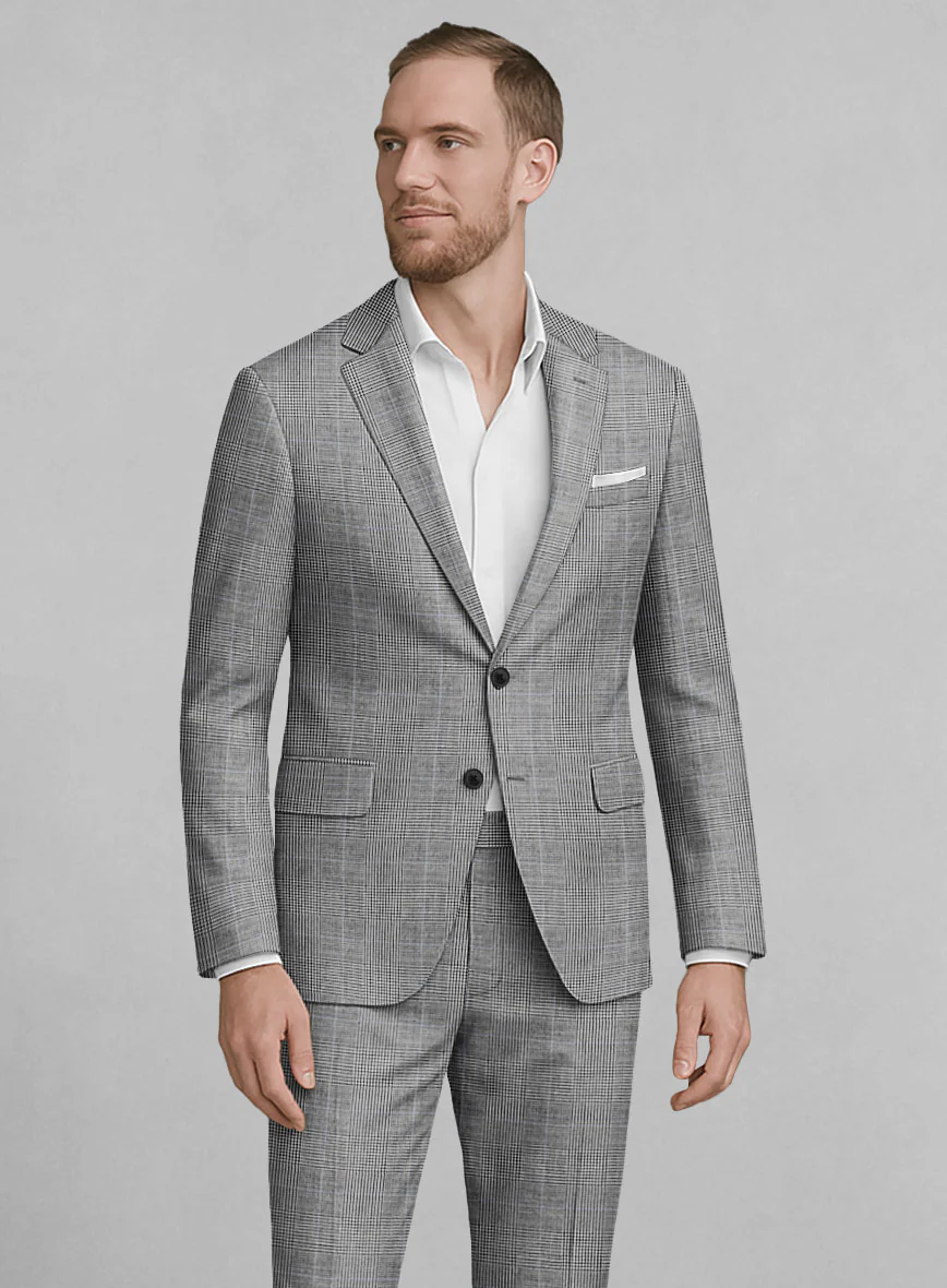 London Loom Avelio Prince of Wales Wool Jacket - Image 2