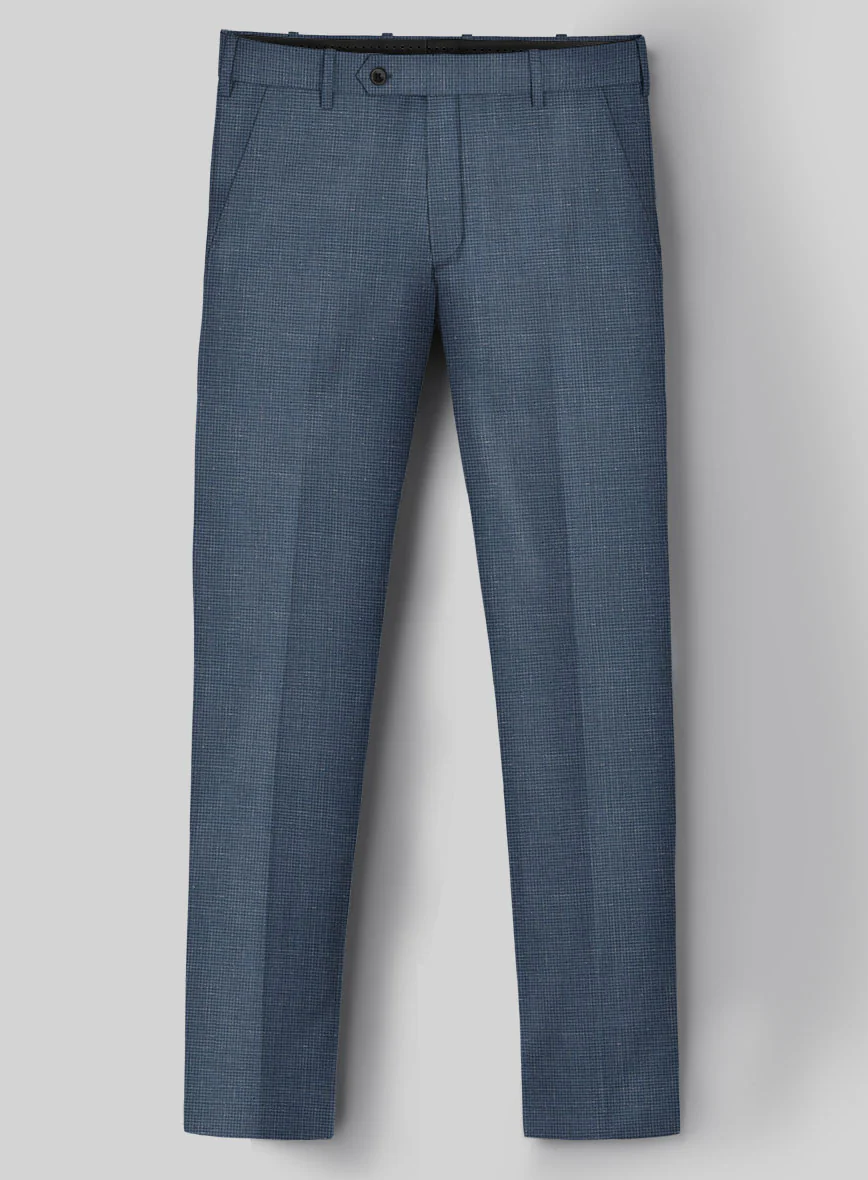 London Loom Blue Abelardo Wool Silk Linen Suit - Image 6