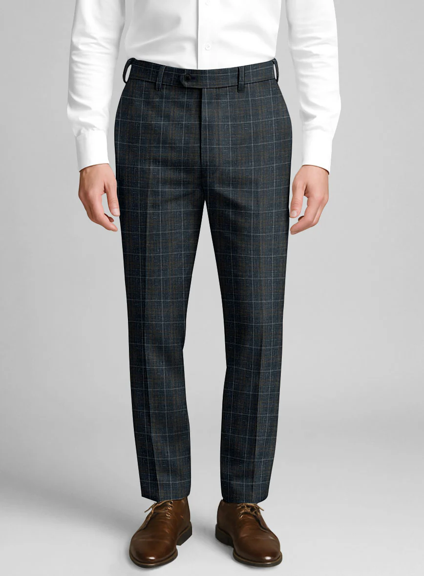 London Loom Blue Check Zervin Wool Suit - Image 5