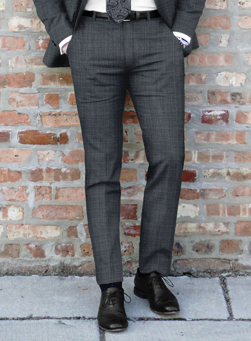 London Loom Blue Eufemia Wool Silk Linen Suit - Image 7