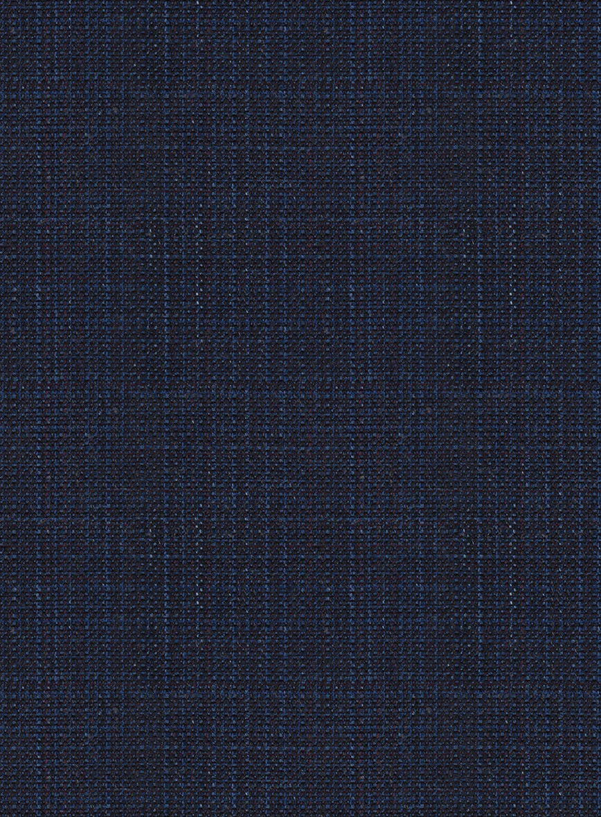 London Loom Blue Ilaria Wool Silk Linen Pants - Image 3