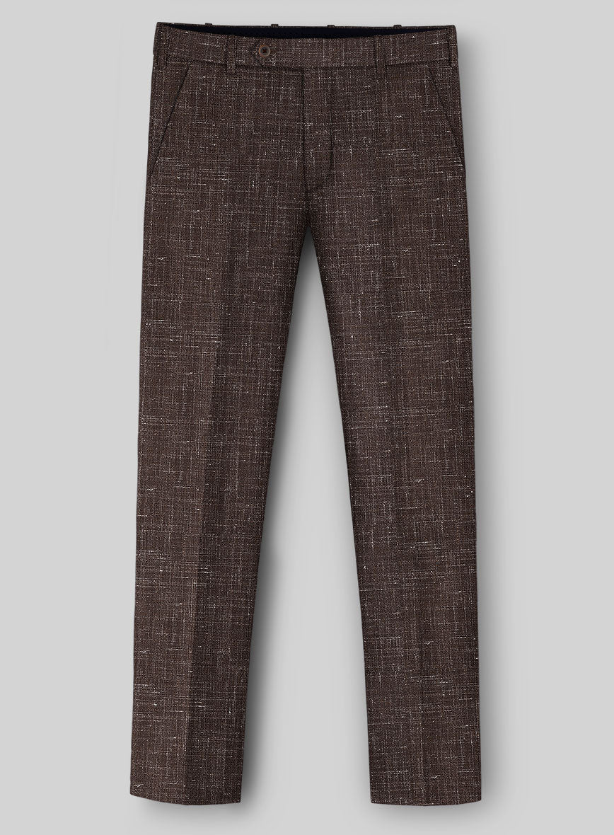 London Loom Brown Gionel Wool Linen Suit - Image 4
