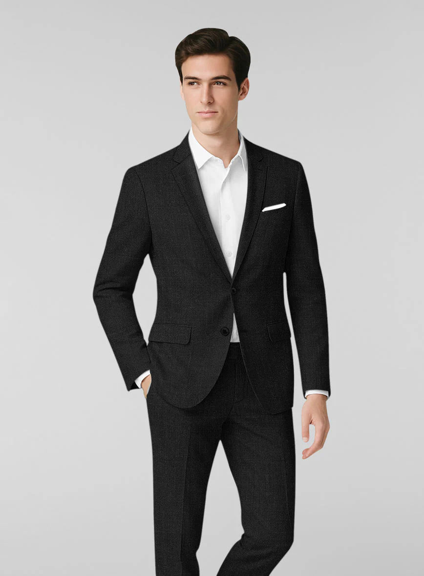 London Loom Corvello Black Wool Jacket - Image 2