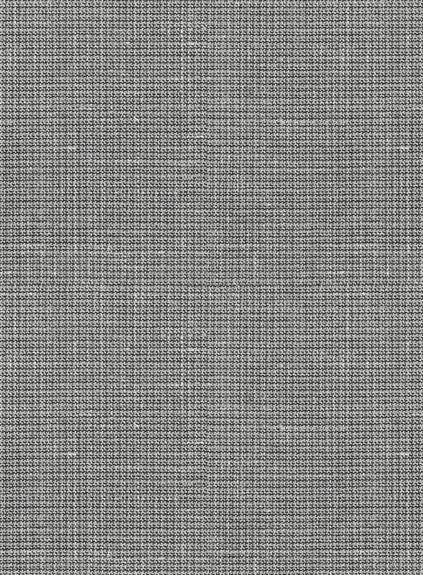 London Loom Gray Abelardo Wool Silk Linen Suit - Image 8