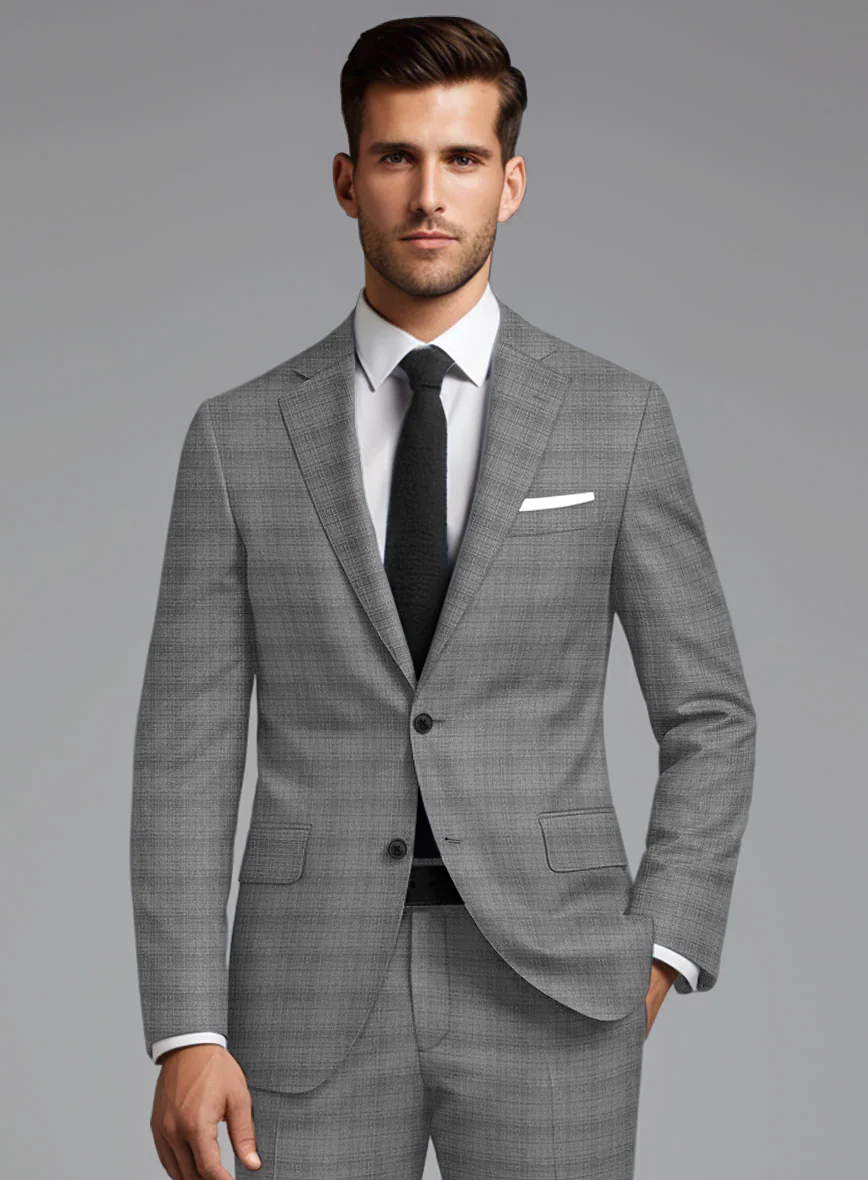 London Loom Gray Bruna Wool Silk Linen Jacket - Image 2