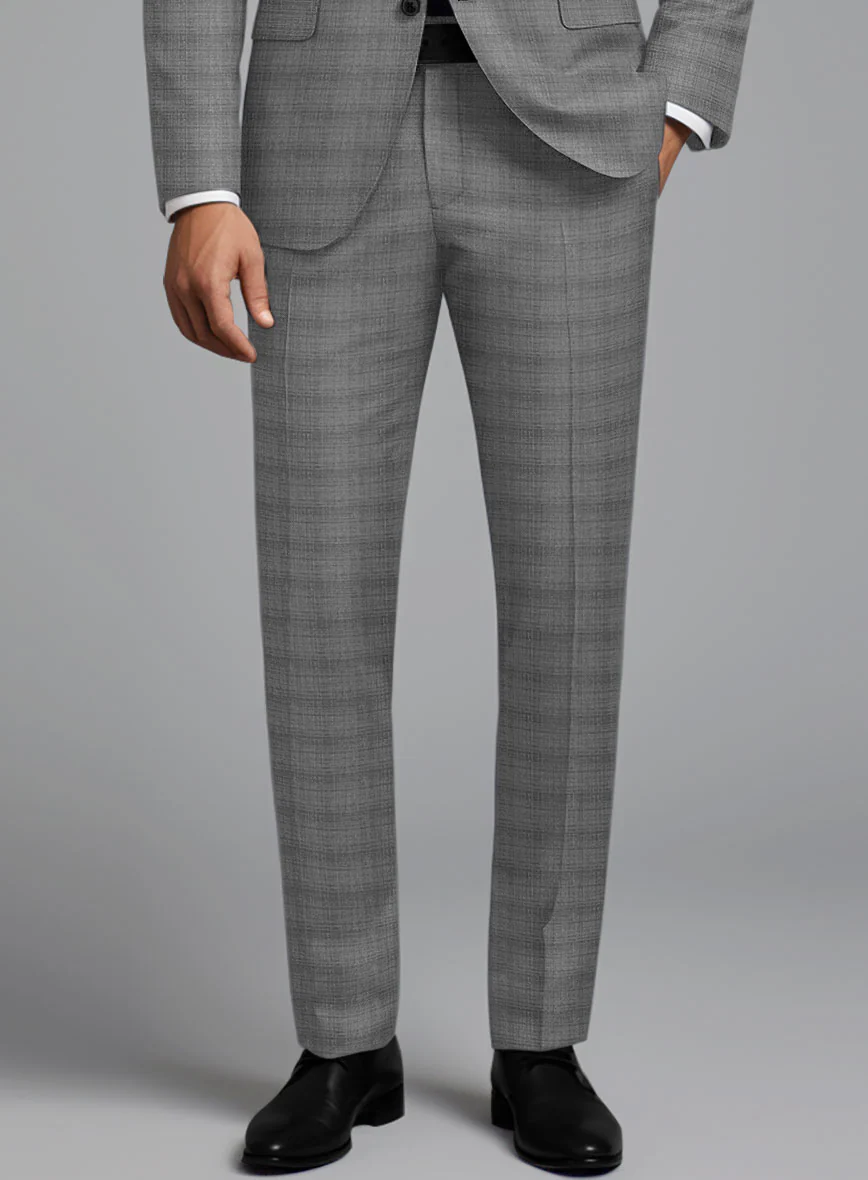 London Loom Gray Bruna Wool Silk Linen Suit - Image 7