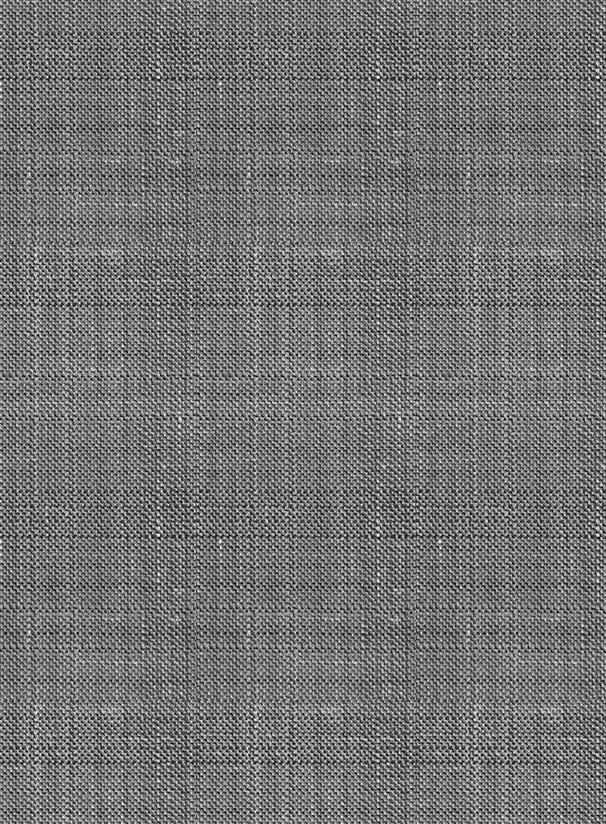 London Loom Gray Bruna Wool Silk Linen Suit - Image 8