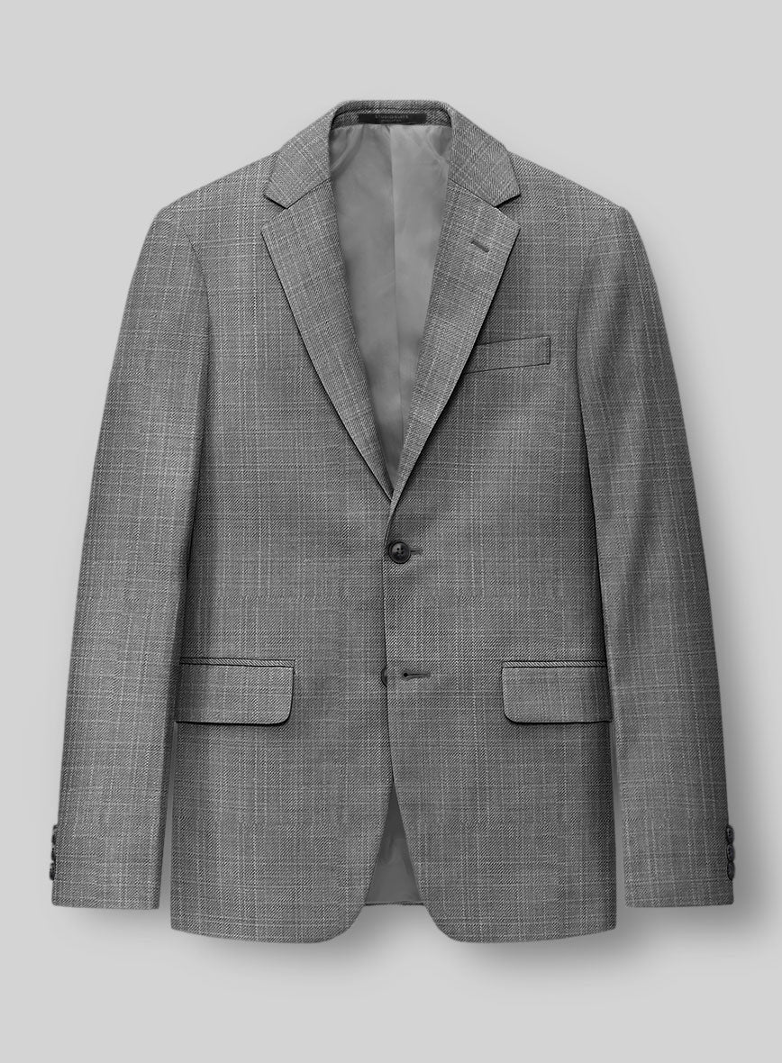 London Loom Gray Eufemia Wool Silk Linen Suit - Image 5
