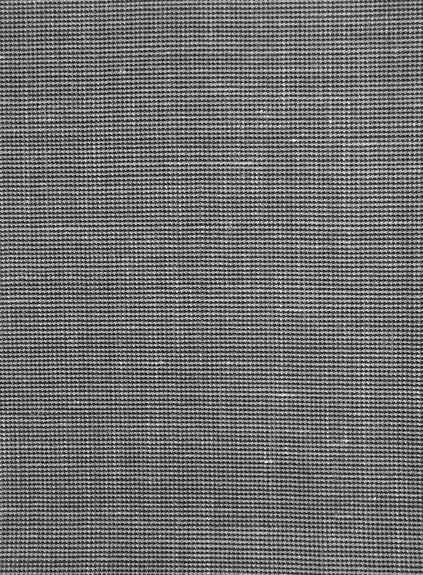London Loom Gray Nailhead Wool Silk Linen Jacket - Image 4