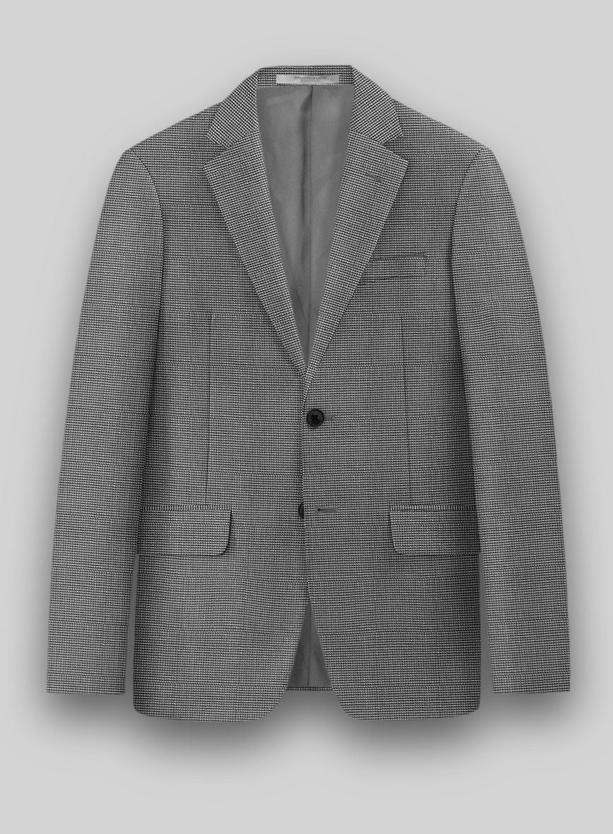 London Loom Gray Nailhead Wool Silk Linen Suit - Image 5