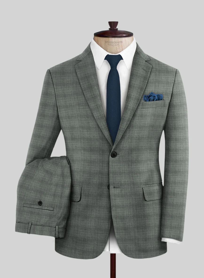 London Loom Green Bruna Wool Silk Linen Suit - Image 2