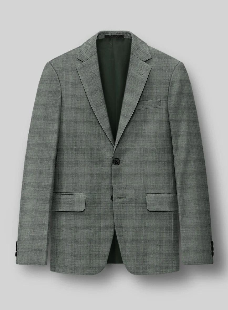 London Loom Green Bruna Wool Silk Linen Suit - Image 4