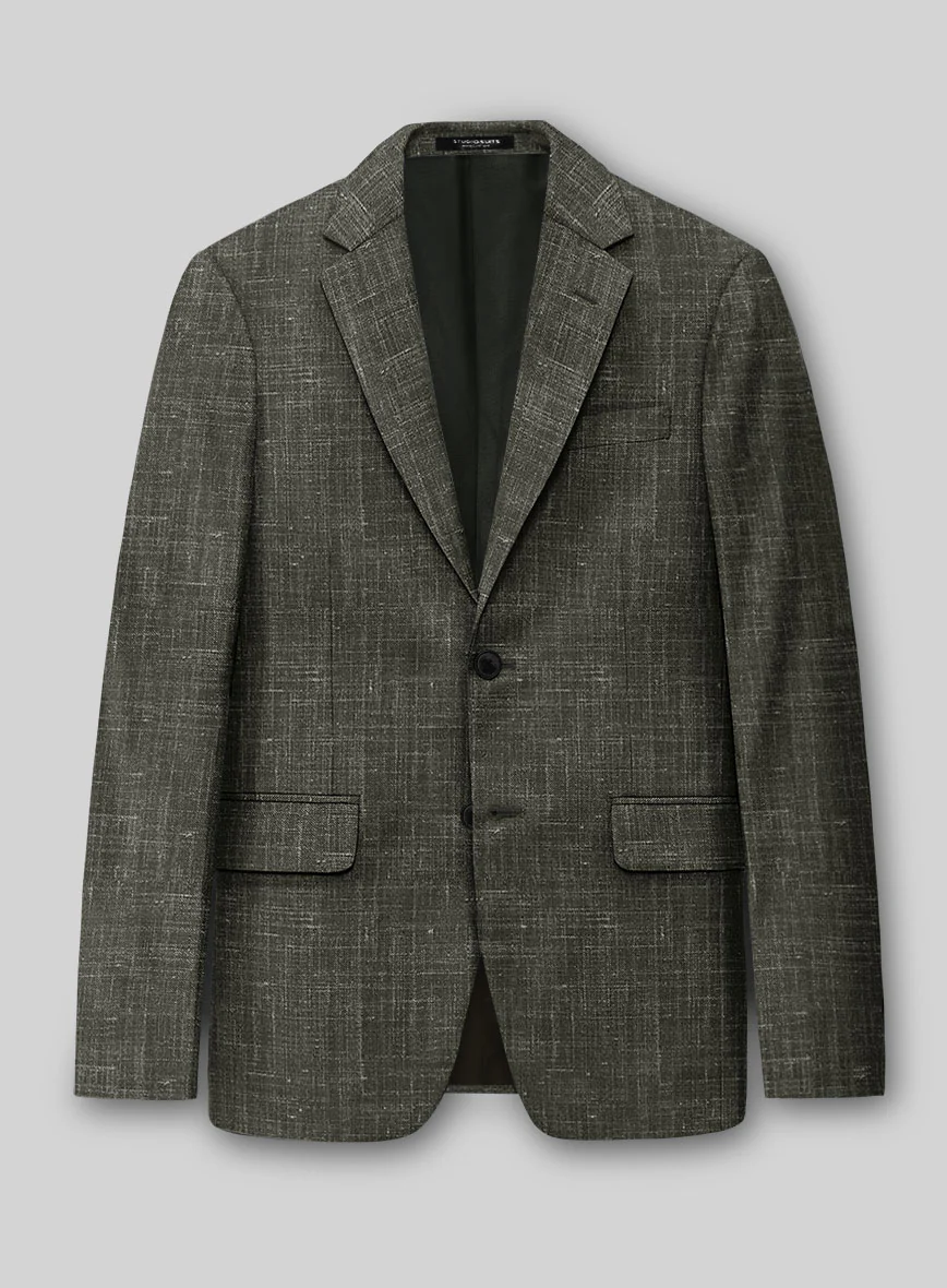 London Loom Green Kaelvo Wool Linen Suit - Image 2