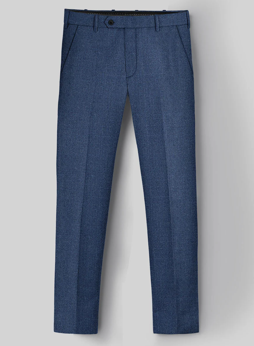 London Loom Indigo Blue Eufemia Wool Silk Linen Suit - Image 6
